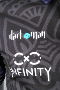 DS077 custom dart shirt design full printing dart shirt dart shirt manufacturer black detail view-8